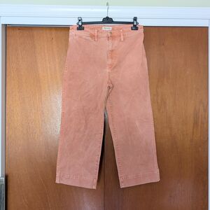 Madewell Women's Ankle Cropped Jeans in Peach Orange Size W31